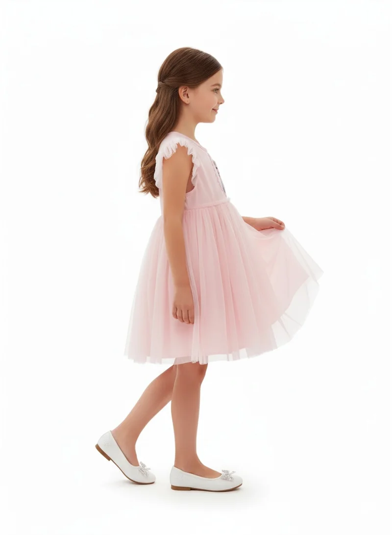 D'Daniela Tulle Flutter Dress